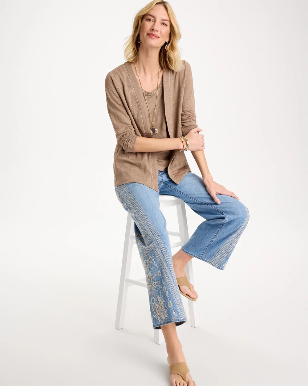 Linen Open Front Cardigan | Chico's